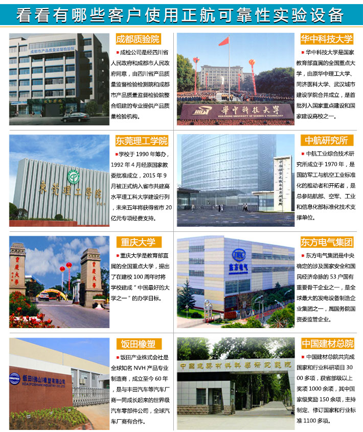 正航儀器部分大型客戶(hù)案例展示圖
